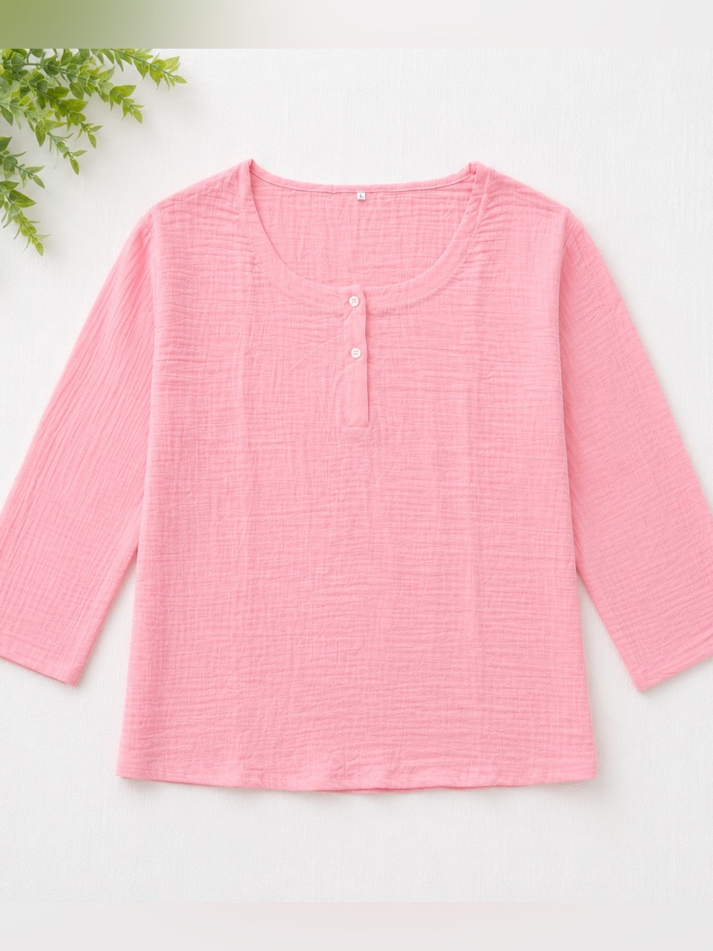 Women Long Sleeve Cotton Shirts Casual Button Loose Tops